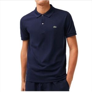 Lacoste Men’s Short-Sleeve Cotton Polo Navy Size 6 XL